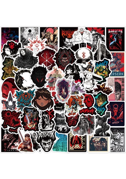 50 ADET-W1297-1298 Tarzı Pcs Çizgi Film Klasik Anime Berserk Sticker Araba Gitar Motosiklet Bagaj Bavul Kendin Yap Grafiti Sticker Etiket Çocuk F5 (Yurt Dışından) fırsatları