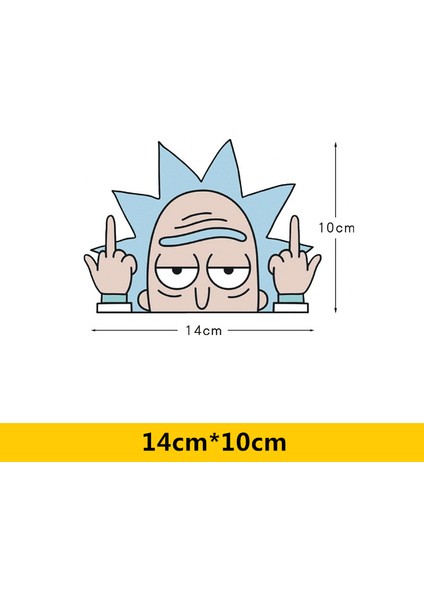 Z-766-01 Stili Araba Çıkartmaları Rick Morti Karikatür Sevimli Oyuncak Komik Yansıtıcı Yaratıcı Stickerlar Otomatik Tuning Stil D20 Alayıcı (Yurt Dışından)