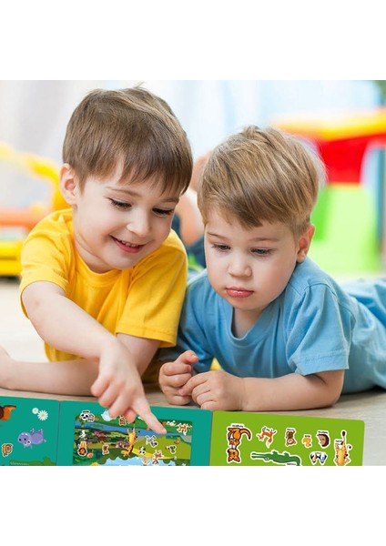 Ac-1 Stili Sıcak Yeni Çocuk Sahne Etiketleri Kendin Yap Bulmaca Sticker Kitapları Yeniden Kullanılabilir Karikatür Hayvan Öğrenme Oyuncakları Çocuklar Hediye Için (Yurt Dışından) fırsatları