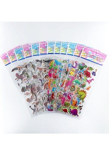 E Stili Çocuklar Için Farklı Bol 3D Balon Köpük Etiketler Prens ve Hayvan Araba Dıy Defter Etiket Oyuncakları (Yurt Dışından)