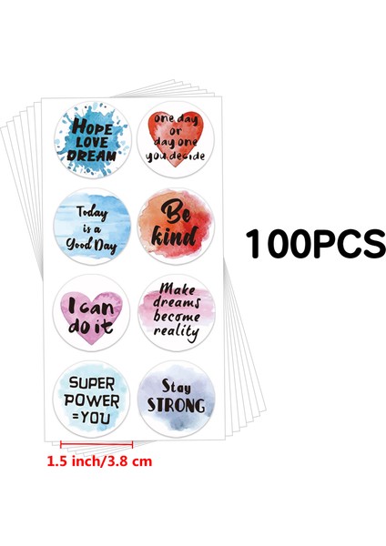 Kırmızı Stil Öğretmenler Için Teşvik Edici Sözler Ödül Stickerları 8 Tasarım Sınıf Malzemeleri Suluboya Motivasyonlu Sticker Çocuklar Için (Yurt Dışından)