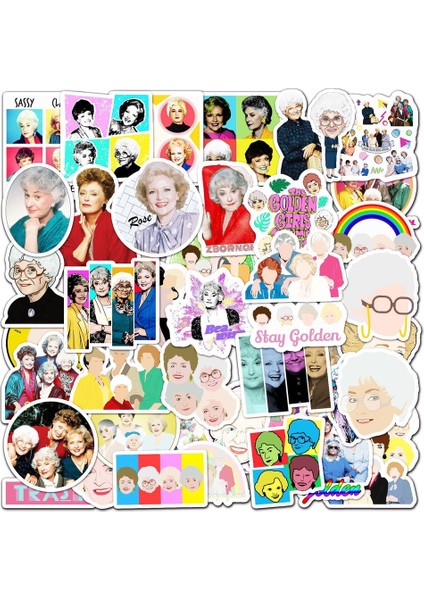 E-50 Adet Tarzı Pcs Stay Golden Girl Stickers Kış Grafiti Su Geçirmez Sticker Kendin Yap Snowboard Kask Laptop Kayak Stil Vinyl Ld (Yurt Dışından)