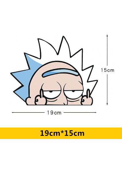 Z-753-06 Stili Araba Çıkartmaları Rick Morti Karikatür Sevimli Oyuncak Komik Yansıtıcı Yaratıcı Stickerlar Otomatik Tuning Stil D20 Alayıcı (Yurt Dışından)