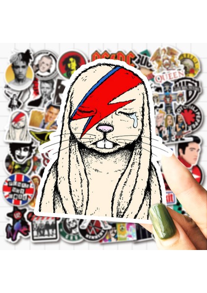 100 Adet Rock Tarzı Vanmaxx Rock Grup Yıldızları Müzik Cool Stickerlar Su Geçirmez Pvc Etiket Gitar Laptop Kask Bisiklet Bagaj Araba Stickerları (Yurt Dışından) fırsatları