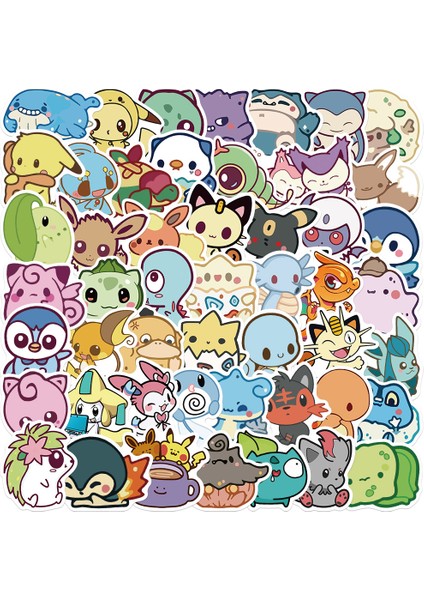 Pokemon 50 Adet E Tarzı Pikachu Sticker Laptop Valiz Kaykay Gitar Telefon Çocuk Hediye Oyuncakları Kawaii Pokemon Anime Sticker (Yurt Dışından) modelleri