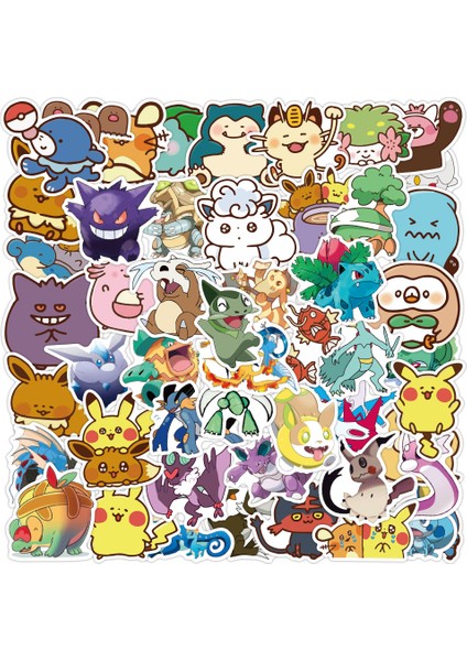 10 Adet Random Tarzı Pikachu Sticker Laptop Valiz Kaykay Gitar Telefon Çocuk Hediye Oyuncakları Kawaii Pokemon Anime Sticker (Yurt Dışından) modelleri