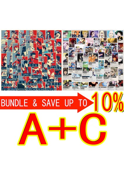 50 Adet A ve C Tarzı Pcs Karışık Japon Anime Etiketleri Poster Haiykuu Avcı × Avcı Şeytan Katili Telefon Dizüstü Bilgisayar Etiketleri Kaykay Bavul Çocuk Oyuncak (Yurt Dışından)