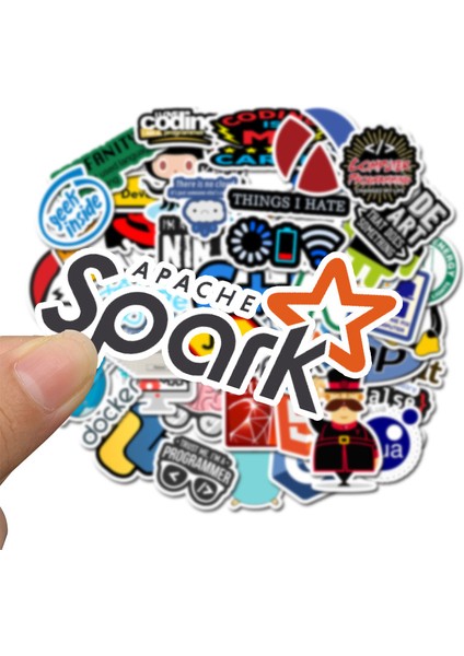 30 ADET-AZ062 Stili Pcs Çizgi Film Programlama Sticker Graffiti Laptop Buzdolabı Telefon Kaykay Bilgisayar Araba Etiket Paketi Dıy Çocuk Oyuncak F5 (Yurt Dışından)