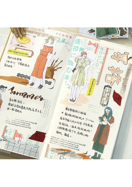 NO.204 Tarzı Sevimli Kızlar Stickerler Scrapbooking El Kitabı Su Geçirmez Güzellik Moda Kız Etiket Laptop Çocuklar Çocuk Defteri Etiketleri Pegatinas (Yurt Dışından) indirimleri