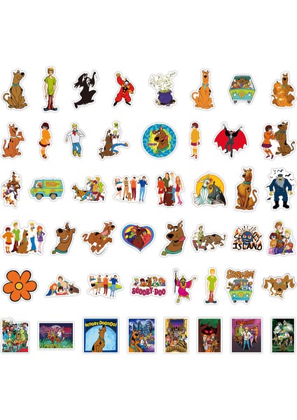 50 Adet Tarzı Scooby Doo Canavarlar Serbest Bırakıldı Çıkartmaları Su Geçirmez Valiz Defter Kaykay Pvc Sticker Buzdolabı Naklejki (Yurt Dışından) fiyatları