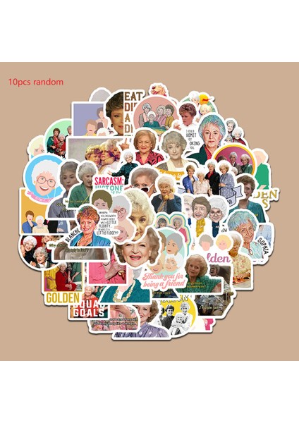 A-10 Adet-Rastgele Tarzı Pcs Stay Golden Girl Stickers Kış Grafiti Su Geçirmez Sticker Kendin Yap Snowboard Kask Laptop Kayak Stil Vinyl Ld (Yurt Dışından)