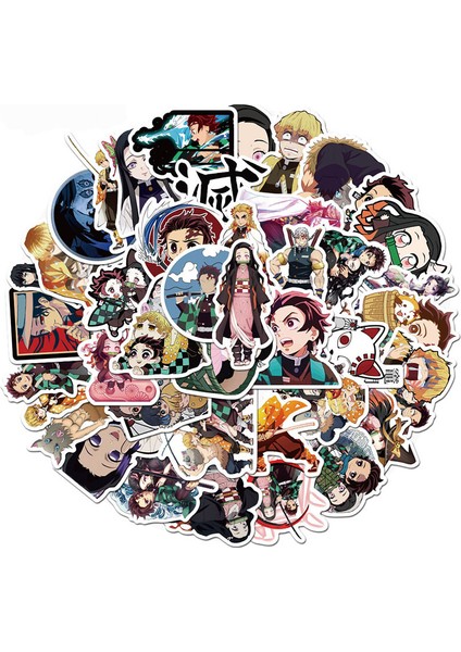 Sl 10 Adet Rastgele Stil Pcs Anime Demon Slayer Kimetsu No Yaiba Çıkartma Su Geçirmez Pvc Kaykay Bavul Motosiklet Gitar Çocuk Oğlan Vsco Çıkartma (Yurt Dışından) modelleri
