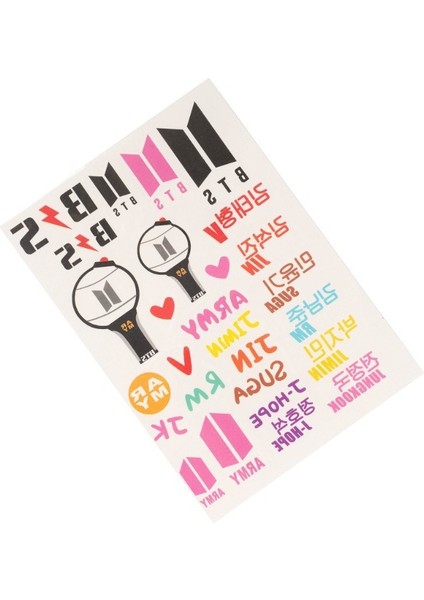 C Stili Bangtan Boy Sevimli Anime Karakter Kpop Yıldızları Stickerlar Idoller Filigran Mini Dövme Fotoğraflar Doğum Günü Hediye Oyuncakları (Yurt Dışından) fırsatları