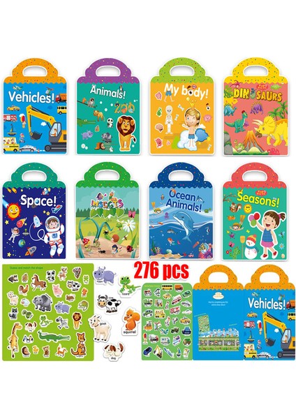 Ac-13 Tarzı Sıcak Yeni Çocuk Sahne Etiketleri Kendin Yap Bulmaca Sticker Kitapları Yeniden Kullanılabilir Karikatür Hayvan Öğrenme Oyuncakları Çocuklar Hediye Için (Yurt Dışından) fiyatları