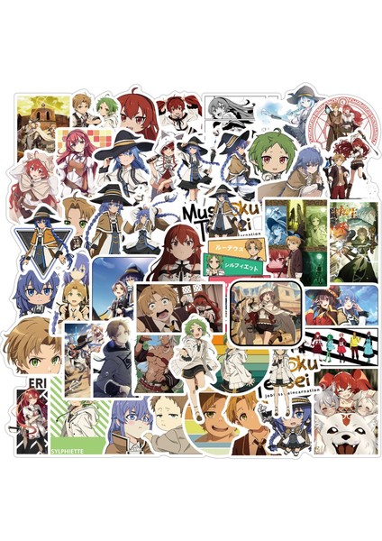 50 Adet Zhuan Sheng Tarzı Anime Mushoku Tensei: Işsiz Yeniden Doğuş Çıkartmaları Pvc Etiketler Grafiti Kaykay Sticker Laptop Motosiklet Bagaj Için (Yurt Dışından)