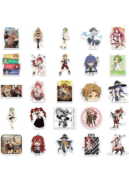 50 Adet Zhuan Sheng Tarzı Anime Mushoku Tensei: Işsiz Yeniden Doğuş Çıkartmaları Pvc Etiketler Grafiti Kaykay Sticker Laptop Motosiklet Bagaj Için (Yurt Dışından) modelleri