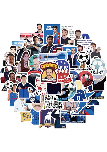 10 Adet Rastgele Zj Stili Pcsset Çizgi Dizi Ted Lasso Tv Şovu Karışık Grafiti Stickerları Bagaj Diy Kasa Kaykay Stickerlar Dizüstü Bilgisayar Kask Gitar (Yurt Dışından) modelleri