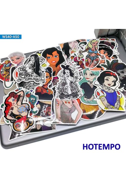 Şık Güzellik Dövme Prenses Cool Kız Sticker Telefon Laptop Gitar Kaykay Bisiklet Motosiklet Araba Su Geçirmez Etiketler (Yurt Dışından) fiyatları