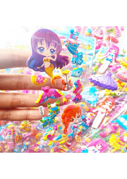 10 Yüz Rastgele Stili Kızlar Çizgi Kıyafetleri Giydirme 3D Balon Moda Pvc Stickerlar Laptop Kitap Kawaii Oyuncaklar - 10 Sayfa (Yurt Dışından) modelleri