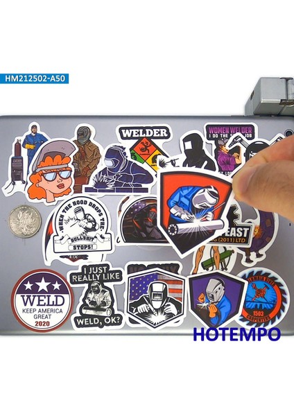 Kaynakçı Retro Işçi Kaynak Deseni Komik Mix Telefon Laptop Araba Sticker Paketi Için Gitar Kaykay Bisiklet Motosiklet Sticker (Yurt Dışından) fırsatları