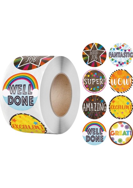 Fildişi Tarzı Çocuklar Için Hayvan Ödül Stickerları Rulo - Okul Öğretmen Malzemeleri Için Sevimli Stickerlar (Yurt Dışından)