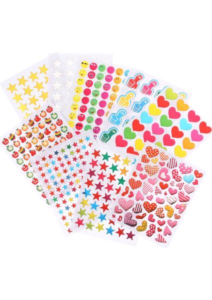 NO.44563 Stili Motivasyon Ödül Stickerlar Gülümseme Yüz Etiketler Çocuk Oyuncakları Laptop Araba Oyuncak Stickerlar Beşgen Yıldız Altın Sticker (Yurt Dışından) modelleri