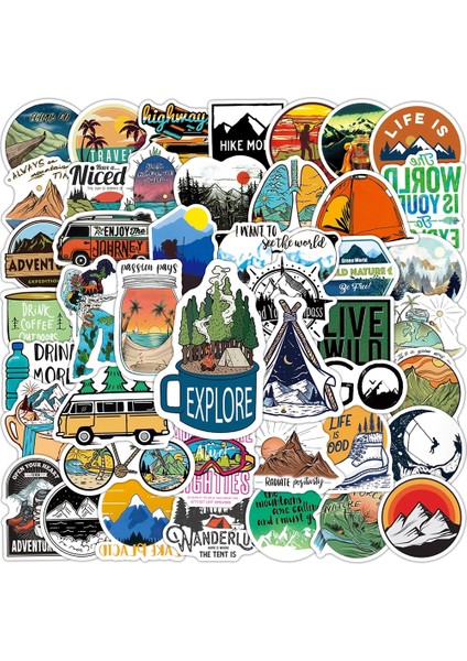 30 Adet Stil Pcs Outdoor Keşfet Dağ Tırmanışı Sticker Laptop Gitar Bagaj Su Geçirmez Graffiti Sticker Etiket Çocuk Klasik Oyuncaklar (Yurt Dışından) fiyatları