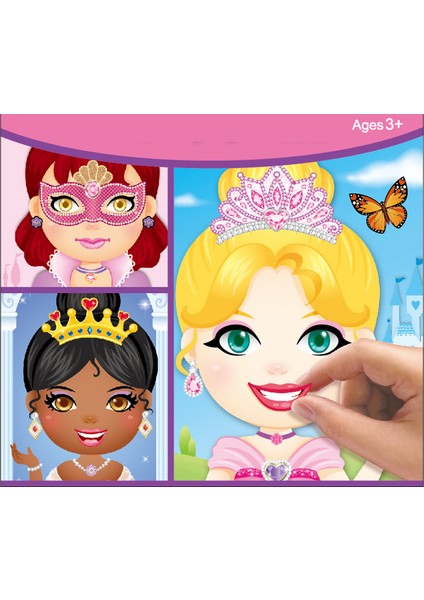 Kırmızı Stil Çocuklar Için Yeniden Kullanılabilir Stickerlar Prens ve Prensesler, Karikatür Hayvanlar, Yüz Değiştirme Bulmaca Oyunları Montaj Oyuncakları Hediye (Yurt Dışından) fırsatları