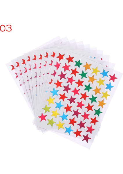 No.3 Tarzı Motivasyon Ödül Stickerlar Gülümseme Yüz Etiketler Çocuk Oyuncakları Laptop Araba Oyuncak Stickerlar Beşgen Yıldız Altın Sticker (Yurt Dışından)
