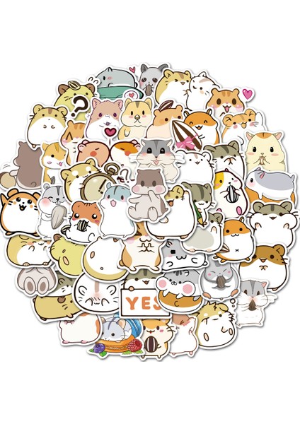 Hamster-50 Adet Tarzı Kızların Favori Graffiti Çıkartmaları Kaykay Motosiklet Alışveriş Sepeti Çıkartmaları Çocuklar Çizgi Film Çıkartmaları Çocuk Oyuncakları (Yurt Dışından)