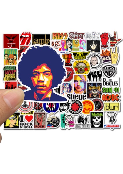 50 Adet Tarzı Hip Hop Rock & Roll Grup Karakter Graffiti Sticker Oyuncakları Kaykay Laptop Bisiklet Etiketleri F5 (Yurt Dışından) fiyatları