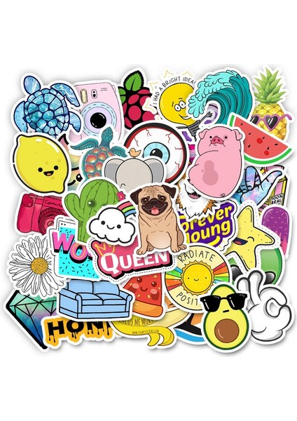 Yaz E Stili Yaz Sticker Paketi Pembe Kız Anime Sticker Çocuklar Için Laptop Buzdolabı Telefon Kaykay Valiz Sticker (Yurt Dışından) fiyatları