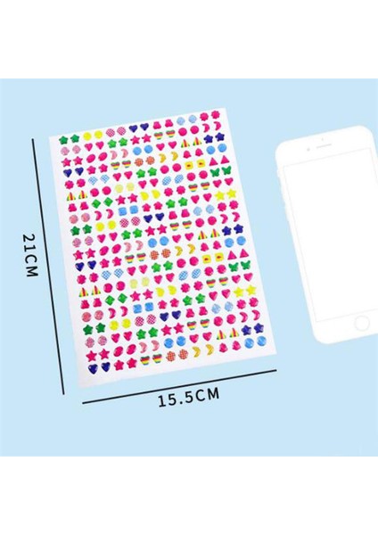 5 Adet Tarzı Kız Çocukları Için 3D Taşlı Yapışkan Küpe Çıkartmaları Glitter Kristal Sticker Küpeler Pony Oyuncağı Hediye (Yurt Dışından) indirimleri