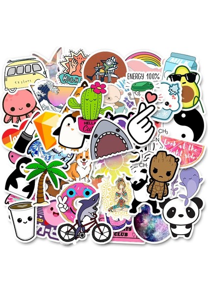 Yaz C Stili Yaz Sticker Paketi Pembe Kız Anime Sticker Çocuklar Için Laptop Buzdolabı Telefon Kaykay Valiz Sticker (Yurt Dışından)