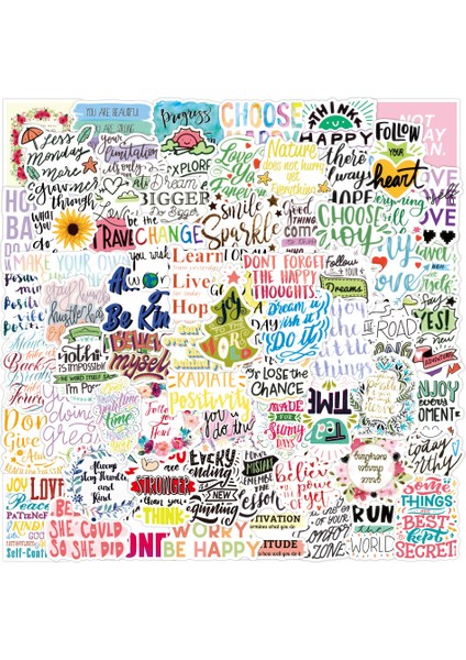 50 Adet Tarzı Motivasyon Dolu Hayat Sözleri Çıkartmaları Laptop Çalışma Odası Ofis Grafiti Etiketleri (Yurt Dışından) modelleri