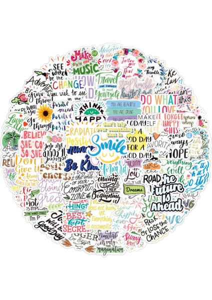 50 Adet Tarzı Motivasyon Dolu Hayat Sözleri Çıkartmaları Laptop Çalışma Odası Ofis Grafiti Etiketleri (Yurt Dışından) fırsatları