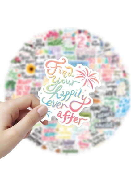 50 Adet Tarzı Motivasyon Dolu Hayat Sözleri Çıkartmaları Laptop Çalışma Odası Ofis Grafiti Etiketleri (Yurt Dışından) indirimleri