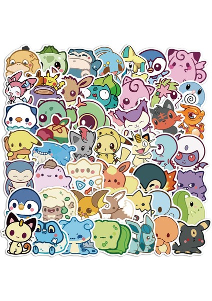 Sarı Stil Sevimli Pokemon Çıkartmaları Çocuk Hediyesi Için Su Geçirmez Laptop Valiz Stickerları Kawaii - Pokemon Karikatürü (Yurt Dışından) modelleri