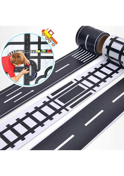 Yol Stili Tren Oyuncak Araba Yolu Trafik Bant Washi Bant Çıkartma Türü Oto Yapıştırıcı Bant Çocuklar Için Eğitici Oyun Araçları (Yurt Dışından) fiyatları