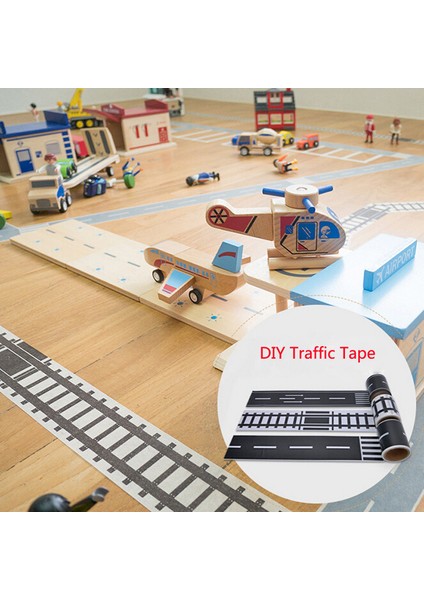 Yol Stili Tren Oyuncak Araba Yolu Trafik Bant Washi Bant Çıkartma Türü Oto Yapıştırıcı Bant Çocuklar Için Eğitici Oyun Araçları (Yurt Dışından) modelleri