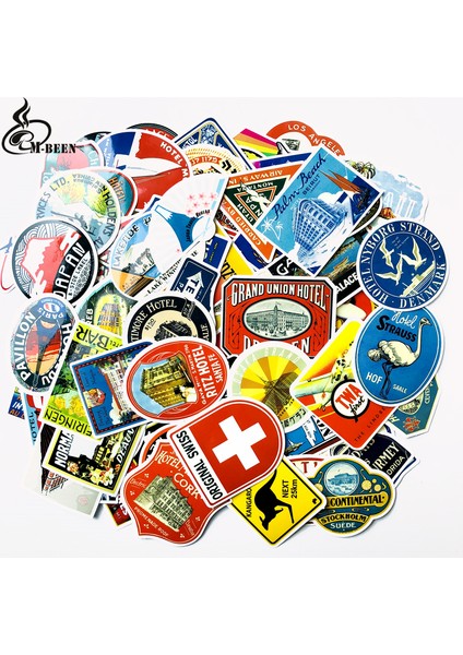 Karışık Retro Seyahat Otel Logosu Ülke Sticker'ları - Valiz Bisiklet Kaykay Kitap Dizüstü Bilgisayar Sticker'ı Hidro Vsco Kızı Için (Yurt Dışından) fiyatları