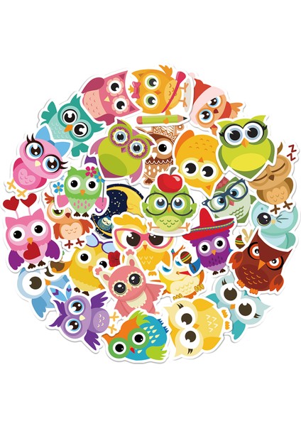 80 Adet Baykuş Tarzı 80 Karikatür Baykuş Çocuk Etiketi Sevimli Hayvanlar Vsco Kız Anime Sticker Paketi Laptop Araba Gitar Kitap Bagaj Dekorasyon Çıkartma Oyuncak (Yurt Dışından)