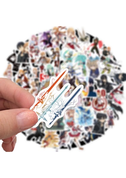 A-50 Adet Tarzı Japon Anime Sticker Dıy Laptop Bavul Araba Bagaj Kaykay Gitar Motosiklet Için Sword Art Online Çıkartmaları Decal (Yurt Dışından) fırsatları
