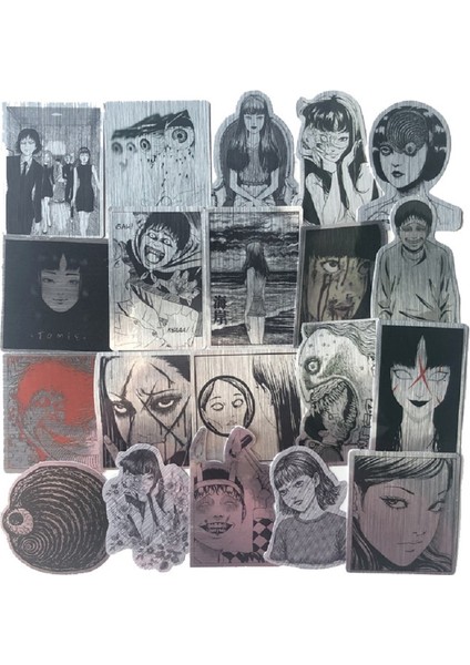 B-50PCS Tarzı Pcs H Çizgi Roman Sticker Siyah ve Beyaz Japon Anime Tomie Kaykay Tekrarlanabilir Bagaj Laptop Sticker (Yurt Dışından) fırsatları