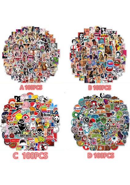 Sarı Stil Pcs Hip-Hop Tarzı Gelgit Modası Graffiti Sticker'lar Su Geçirmez Gitar Bisiklet Kaykay Motosiklet Çocuk Oyuncakları Için (Yurt Dışından)