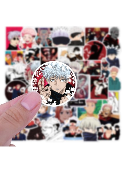 10 Adet Rastgele Stil Jujutsu Kaisen Anime Sticker Savaş Büyüsü Itadori Yuuji Stickerlar Çıkartmalar Kaykay Laptop Bavul Motosiklet Uyumlu (Yurt Dışından)