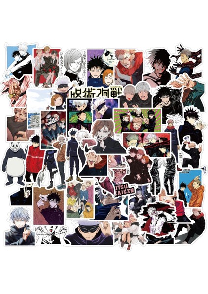 10 Adet Rastgele Stil Jujutsu Kaisen Anime Sticker Savaş Büyüsü Itadori Yuuji Stickerlar Çıkartmalar Kaykay Laptop Bavul Motosiklet Uyumlu (Yurt Dışından)