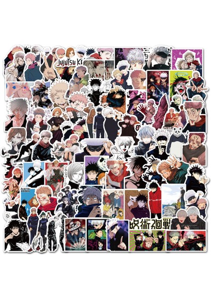 10 Adet Rastgele Stil Jujutsu Kaisen Anime Sticker Savaş Büyüsü Itadori Yuuji Stickerlar Çıkartmalar Kaykay Laptop Bavul Motosiklet Uyumlu (Yurt Dışından)
