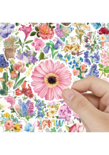 50 Adet Tarzı Pcs Çiçek Bitki Grafiti Laptop Gitar Motosiklet Bagaj Kaykay Bisiklet Su Geçirmez Sticker (Yurt Dışından) fiyatları