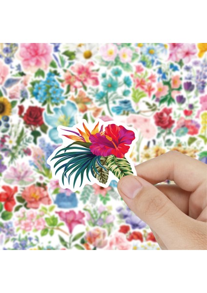 50 Adet Tarzı Pcs Çiçek Bitki Grafiti Laptop Gitar Motosiklet Bagaj Kaykay Bisiklet Su Geçirmez Sticker (Yurt Dışından) fırsatları